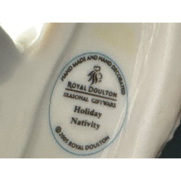 Vintage 2005 Royal Doulton Ceramic Donkey Figurine With Green Saddle Hand-Painte - Picture 7 of 7